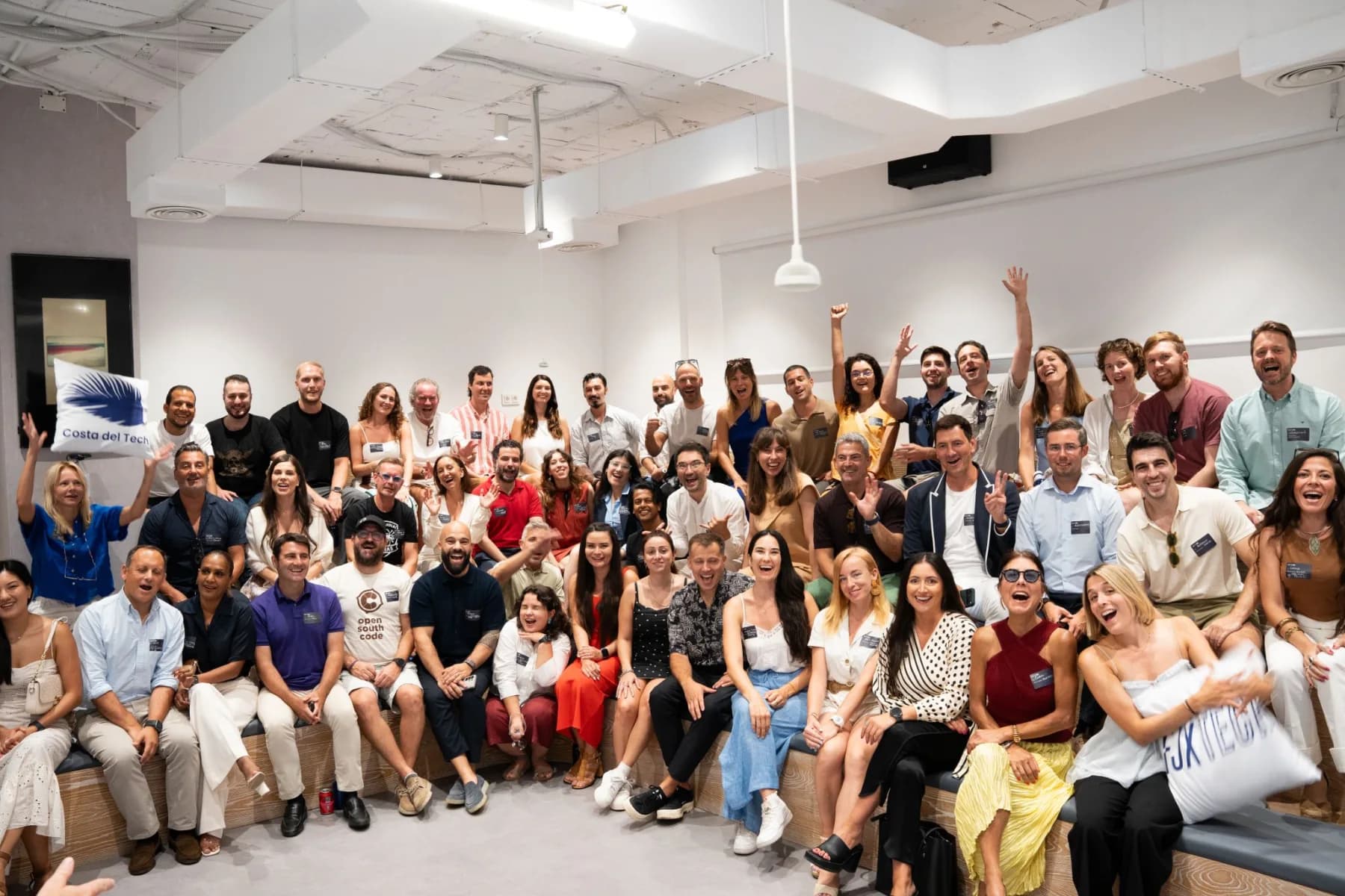 Guests gathered at the opening of FJX Tech Hub Málaga